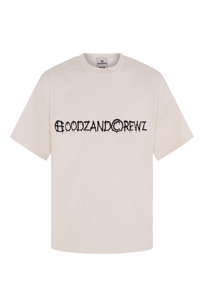 T-Shirt Cream with black design