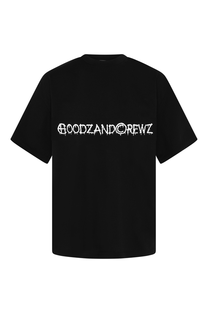 T-Shirt Black with white design