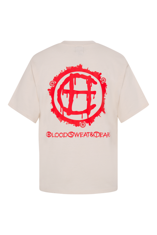 T-Shirt Cream with red design